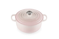 Cocotte Signature en fonte emaillee Ronde 20 cm SHELL PINK